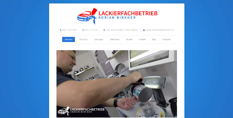 Homepage von Lackierfachbetrieb Birkner in Weiden