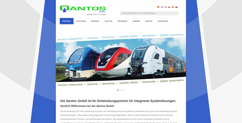 Homepage der Qantos GmbH